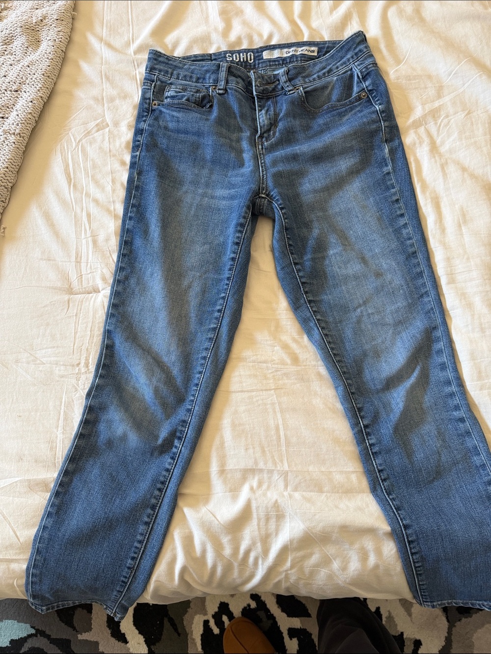 Soho Blue Straight-Leg Stretch Denim Jeans